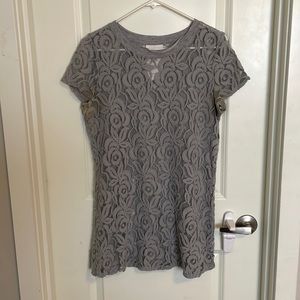 Grey dress with cool shear pattern